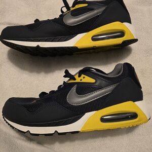 Nike Sneakers in Dark Blue and Yellow with Silver Accents